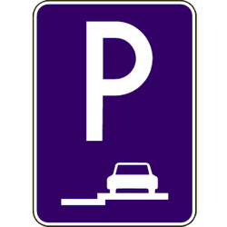 Parkovisko - parkovacie miesta s pozdĺžnym čiastočným státím na chodníku