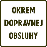 Dodatková tabuľka s textom